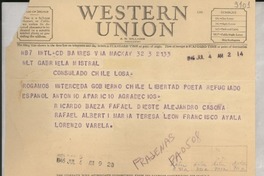 [Telegrama] 1946 jul. 4, Buenos Aires, [Argentina] [a] Gabriela Mistral, Los Ángeles