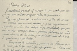 [Carta] 1950 oct. 7, Barcelona, [España] [a] [Gabriela Mistral]