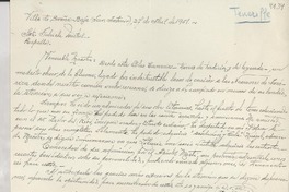 [Carta] 1951 abr. 27, San Antonio, Tenerife, [España] [a] Gabriela Mistral, Rapallo, [Italia]