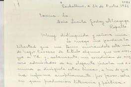 [Carta] 1951 nov. 24, Carballino, Orense, [España] [a] Lucila Godoy Alcayaga, Rapallo, [Italia]