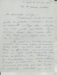 [Carta] 1951 sept. 12, Madrid, [España] [a] Gabriela Mistral