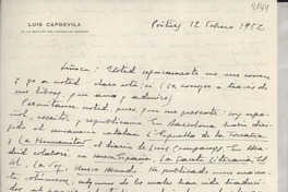 [Carta] 1952 feb. 12, Poitiers, [Francia] [a] [Gabriela Mistral]