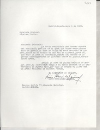 [Carta] 1952 mayo 4, Madrid, España [a] Gabriela Mistral, Nápoles, Italia