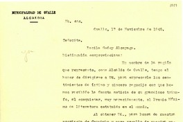 [Carta] 1945 nov. 17, Ovalle, Chile [a] Lucila Godoy Alcayaga