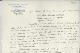 [Carta] 1953 mayo 18, Las Palmas de Gran Canaria, [España] [a] Gabriela Mistral, Nápoles, Italia