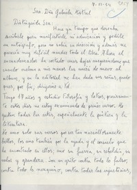 [Carta] 1954 jun. 7, Barcelona, España [a] Gabriela Mistral