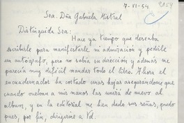 [Carta] 1954 jun. 7, Barcelona, España [a] Gabriela Mistral