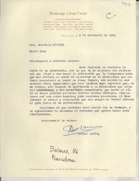 [Carta] 1954 dic. 8, [Barcelona], [España] [a] Gabriela Mistral, Nueva York, [EE.UU.]