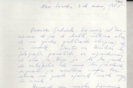 [Carta] 1956 ene. 3, New London [a] Gabriela [Mistral]