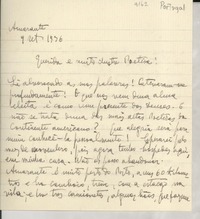 [Carta] 1936 set. 9, Amarante, [Portugal] [a] [Gabriela Mistral]