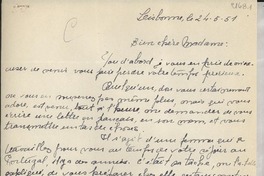 [Carta] 1951 mayo 24, Lisbonne, [Portugal] [a] [Gabriela Mistral]