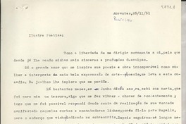 [Carta] 1951 nov. 25, Abrantes, [Portugal] [a] [Gabriela Mistral]