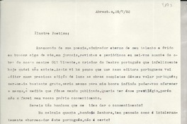 [Carta] 1952 jul. 25, Abrantes, Portugal [a] [Gabriela Mistral]