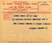 [Telegrama] 1945 nov. 17, Santiago, Chile [a] Gabriela Mistral