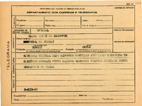 [Telegrama] 1945 dic. 5,[Petrópolis, Brasil?] [a] Clara Godoy de Kaempfer, Yungay, Chile