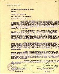 [Carta] 1945 nov. 20, Santiago, [Chile] [a] Lucila Godoy Alcayaga, Petrópolis, [Brasil]