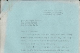 [Carta] 1946 Sept. 16, Monrovia, California, [EE.UU.] [a] Elizabeth Bradley, New York, [EE.UU.]