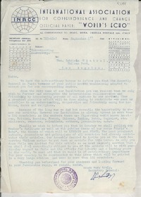 [Carta] 1946 Sept. 1, Rome, [Italia] [a] Gabriela Mistral, Los Angeles, [EE.UU.]