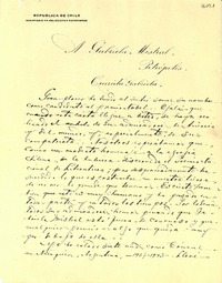 [Carta] 1945 nov. 14, Santiago [a] Gabriela Mistral, Petrópolis