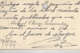 [Carta] 1944, Argentina [a] Gabriela Mistral