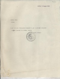 [Carta] 1952 magg. 19, Napoli, [Italia] [al] Cónsul de Chile, Génova, [Italia]