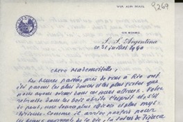 [Carta] 1940 juil. 31, a bordo del SS Argentina [a] Gabriela Mistral