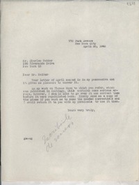 [Carta] 1946 Apr. 30, New York City, [EE.UU.] [a] Charles Neider, New York, [EE.UU.]