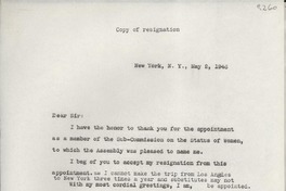 [Carta] 1946 May 2, New York, [EE.UU.] [a] Ramasvami Mudaliar, New York City, [EE.UU.]