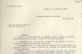 [Carta] 1954 mayo 17, Pittsburgh, [Estados Unidos] [a] Gabriela Mistral, Long Island, New York