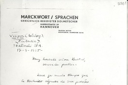 [Carta] 1935 sept. 17, Viipuri, Wiborg, Finlandia [a] Gabriela Mistral