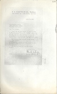 [Carta] 1947 Mar. 13, New York, [Estados Unidos] [a] Consuelo Saleva, Monrovia, California