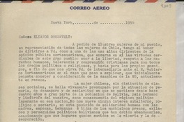 [Carta] 1956, Nueva York, [EE.UU.] [a] Eleanor Roosevelt, [EE.UU.]