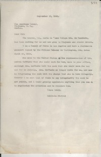 [Carta] 1946 Sept. 12, Estados Unidos [a] American Consul, Tijuana, México