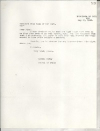 [Carta] 1940 May 23, Río de Janeiro, [Brasil] [al] National City Bank of New York, Río de Janeiro