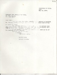 [Carta] 1940 May 23, Río de Janeiro, [Brasil] [al] National City Bank of New York, New York
