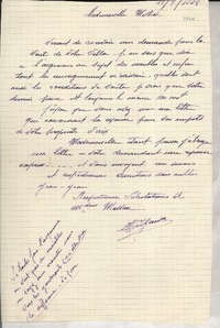 [Carta] 1932 sept 15, [Francia] [a] Gabriela Mistral