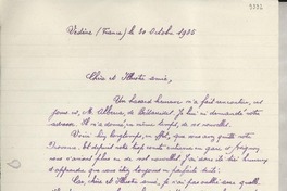 [Carta] 1935 oct. 30, Vedéne, France [a] [Gabriela Mistral]