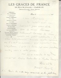 [Carta] 1935, París, [Francia] [a] Gabriela Mistral
