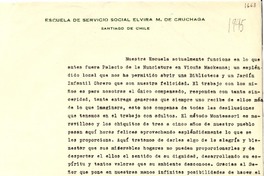 [Carta] [1945], Santiago, Chile [a] Gabriela Mistral