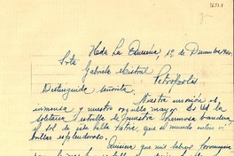 [Carta] 1945 dic. 1, Hacienda La Quesería, [Chile] [a] Gabriela Mistral
