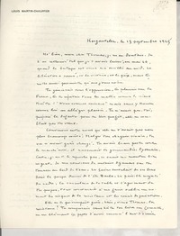 [Carta] 1945 sept 13, Kergantelec, [Francia] [a] Thomas