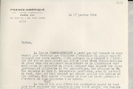 [Carta] 1946 janv. 17, Paris, [Francia] [a] Gabriela Mistral