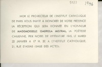 [Tarjeta] [1946], [Paris, Francia]