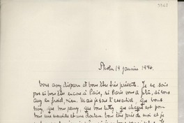 [Carta] 1946 janv. 14, [Francia] [a] Gabriela Mistral