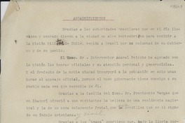 [Discurso] Agradecimientos a las autoridades brasileras
