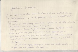 [Carta] [1946] [feb.?], [Francia?] [a] Gabriela Mistral