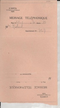 [Mensaje] 1946 janv. 22, Paris, [Francia] [a] Gabriela Mistral