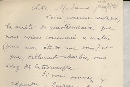[Carta] [1946] [mars?], Paris, [Francia] [a] [Gabriela Mistral]