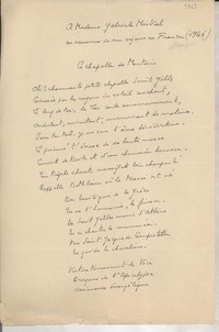 [Carta] 1946, [Francia] [a] Gabriela Mistral