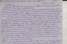 [Carta] 1947 janv. 17, Paris, [Francia] [a] Gabriela Mistral